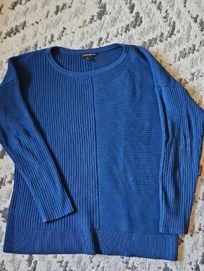 Banana Republic Cobalt Blue Ribbed Crew Neck Sweater